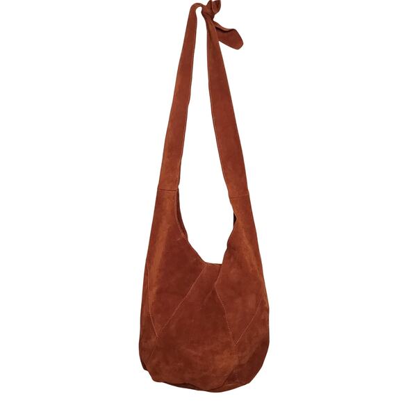 Free People Terracotta Suede Shoulder Bag - Picture 1 of 5
